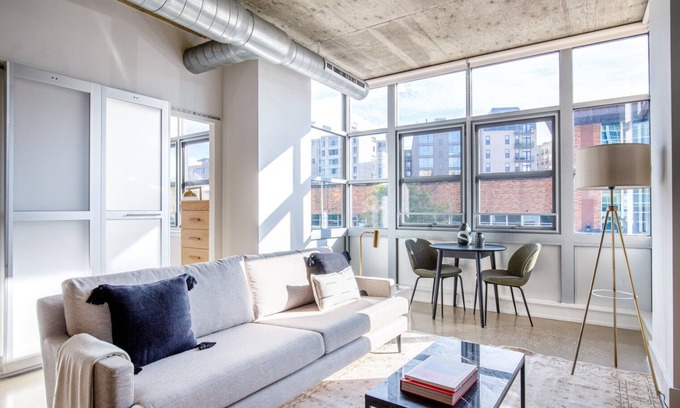 Logan Circle Apartment | Enviable Logan Circle 1BR w/W/D, Roof BBQ, walk to Metro, by Blueground