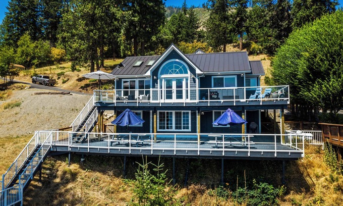 Bayview House | EPIC Lake Pend Oreille Home w/Panoramic Views, TWO Decks + BIG Waterfront Dock!