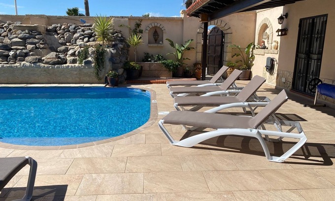 San Miguel de Abona Villa | Stunning family villa with totally secluded pool area. Wheelchair friendly