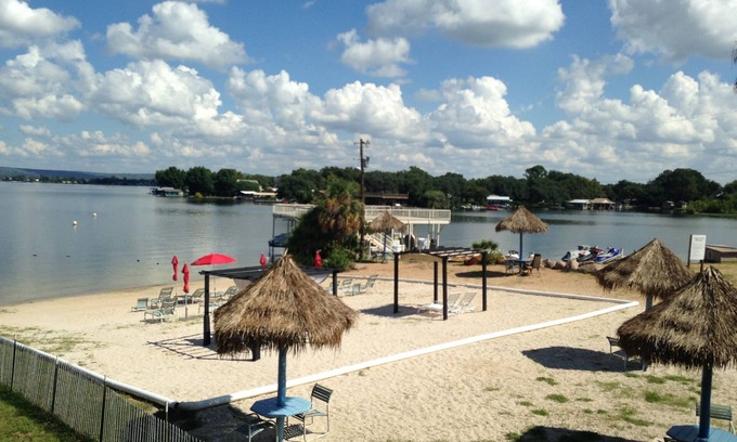 Granite Shoals Condo | Escape to my Tropical Gem on Lake LBJ! Beautiful Condo, Beach,2 Pools!