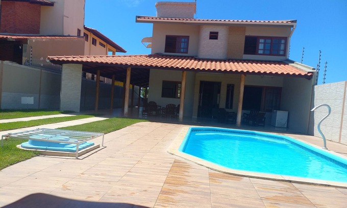 Maceio House | Excellent house with 6 bedrooms, pool and sea view 50m from the beach.