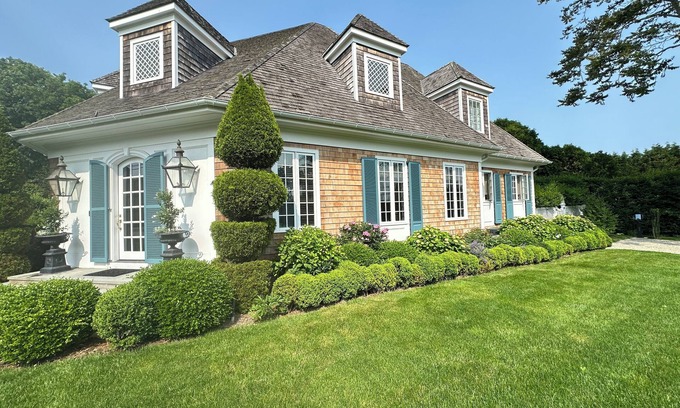 Water Mill House | Exceptional 5BR/6Bth Luxury Home, Water Mill South, Heated Pool/Spa, Dock Access