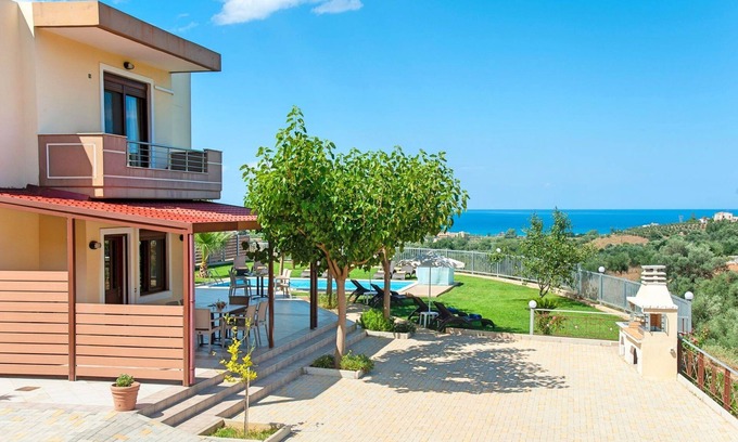 Mathes Villa | Exceptional Crete Villa | Villa Sunlight | Sea Views | 4 Bedrooms | Chania