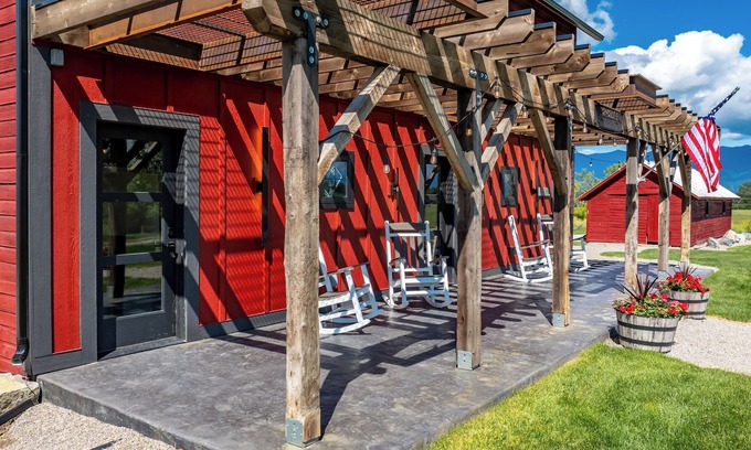 Kalispell House | Exclusive Guest Ranch with 13 bedrooms, Train Caboose and Hot Tub Lookout!
