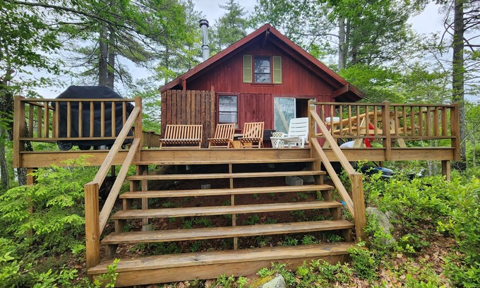 South Casco Cabin | Exclusive private island cabin sleeps 6