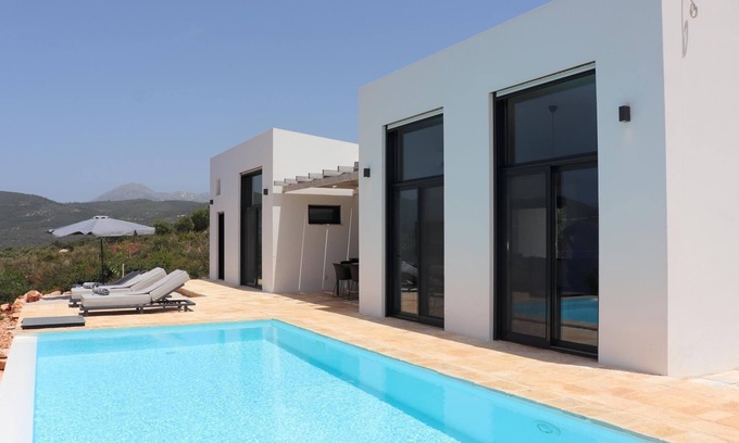 Evgiros House | Exclusive villa with pool, built in 2021, stunning sea view, Ionian island of Le