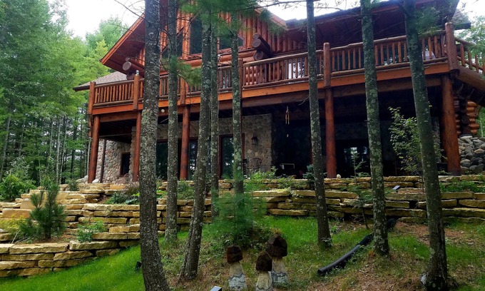 Elcho House | Executive Log Home on Beautiful Lower Post Lake All Seasons