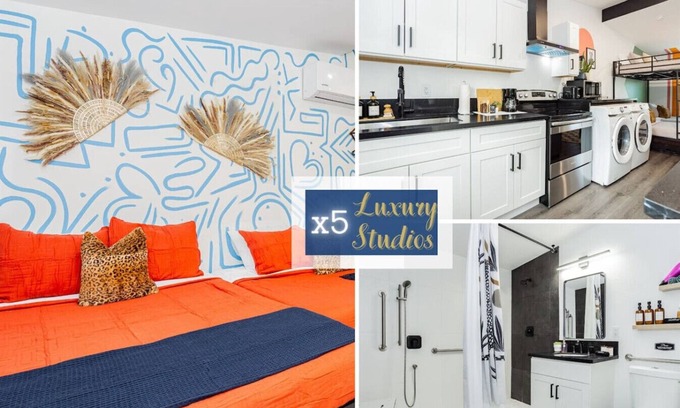 Beverly Green Villa | Explore Downtown Vegas: 5 Units, Sleeps 21 & Games