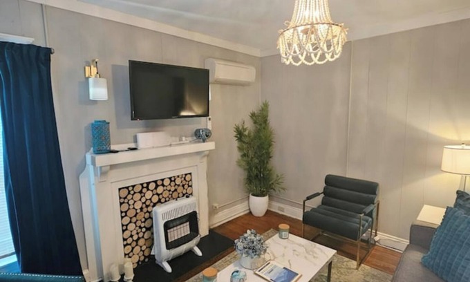 Huntington Apartment | Exposed Brick by Uni,Arena,Hosp+Towel Warmer,Robes