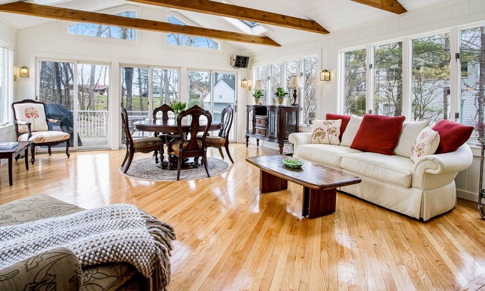 Grand Beach House | Exquisite home with beach access, tennis, firepit, golf, & W/D