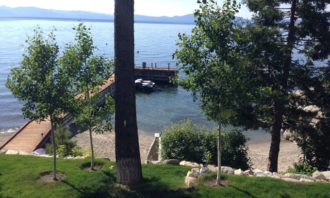 South Tahoe House | Exquisite lake house! Private Beach, Boat Dock, Lake, Skiing, Casinos, Views!