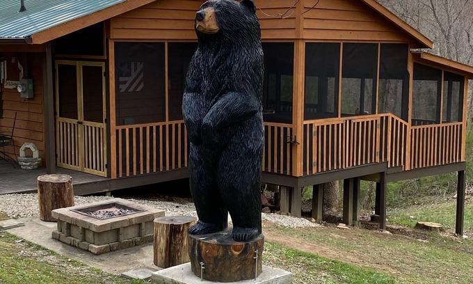 Denniston Cabin | Extra Nice Cabin 2 Fully Furn. Rooms+Hot Tub~Wi-Fi~ Barley the Bear; WWoods,LLC