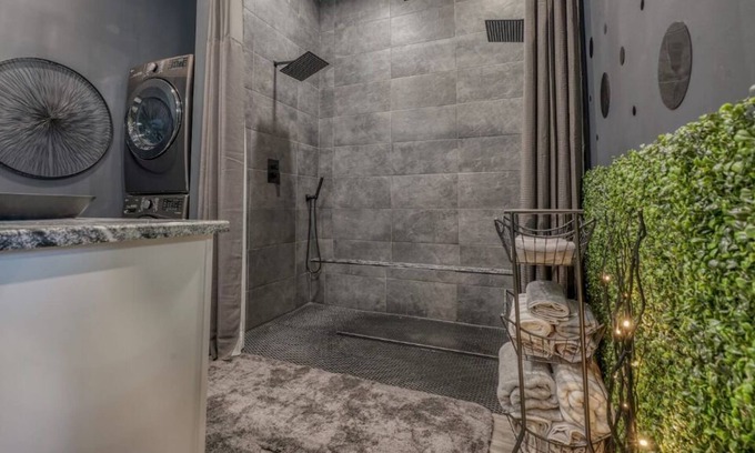 Murfreesboro House | Extravagent Spa Like Shower in Tiny Home