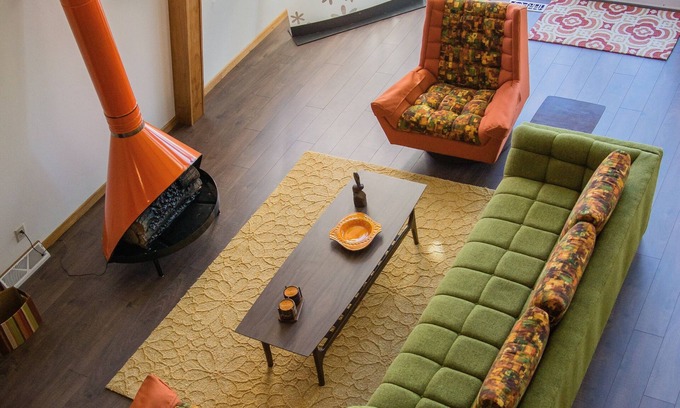 Iola House | Fabulous Funky Refurbished 70's Retro Lakefront Home -