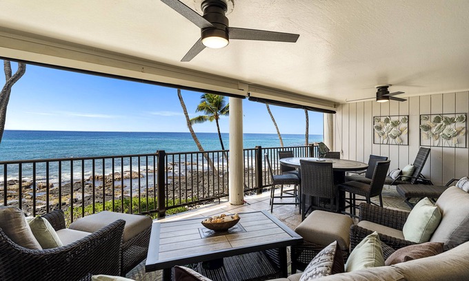 Kailua-Kona Condo | Fabulous Oceanfront Two Bedroom w/Huge Lanai & Central A/C!
