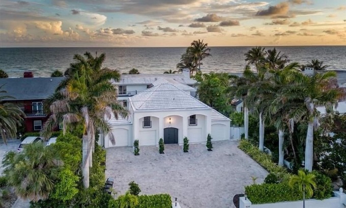 Redington Beach House | Fabulous one of a kind direct beach/gulf front home-Sleeps 14