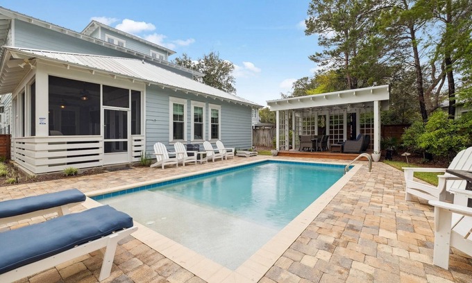 White's Gulfview House | Fall Dates Available! Private Pool! Luxury Seacrest Beach Home! 6-Passenger Low-Speed Vehicle!