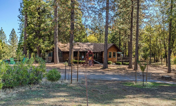 West Point Cabin | Family & Dog friendly Fenced 5Acr: Pool Table, Playground, Firepit, BBQ, Starlnk