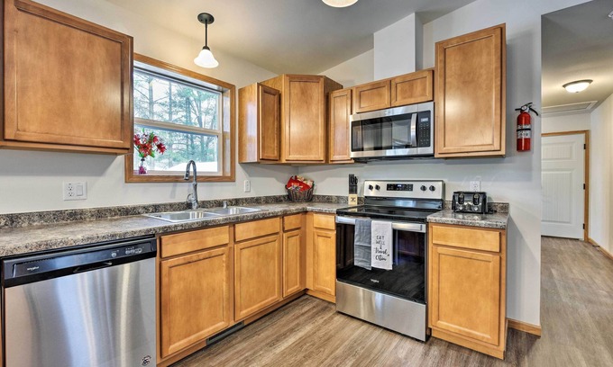 Tainter Lake House | Family-Friendly Getaway with Tainter Lake Access!