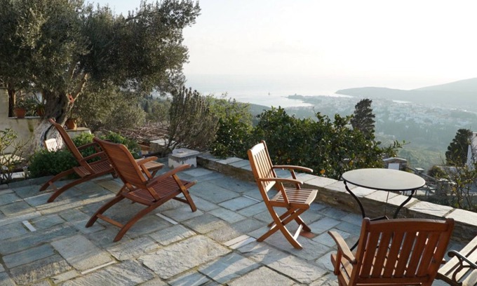 Andros Town House | Family friendly, spacious, comfortable and calm, marvelous view. 194 s.m.
