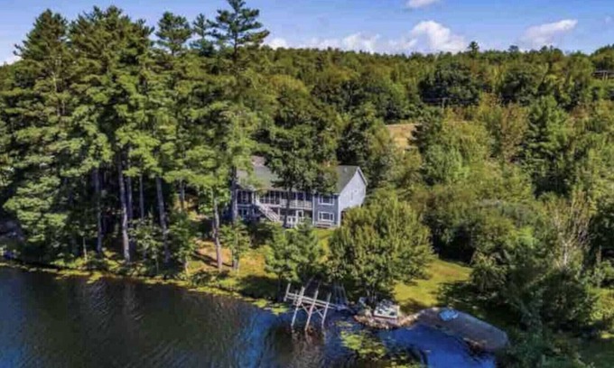 Meredith House | Family Friendly Waterfront Estate on Lake Wicwas w/Private Beach & Dock