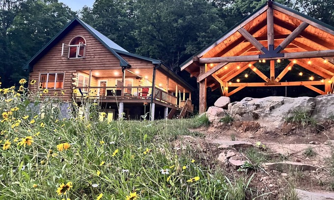Portland Mills Cabin | Family Friendly Waterfront Log Cabin on on the Wild & Scenic Clarion River