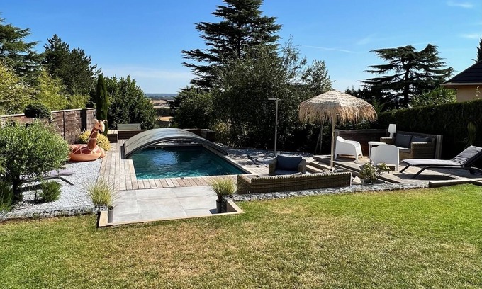 Plaisir House | Family home near Versailles with heated pool