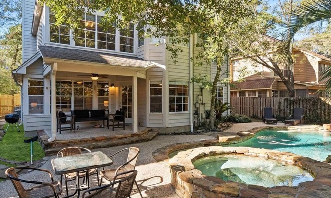 Alden Bridge House | Family home with private pool/spa in heart of The Woodlands TX
