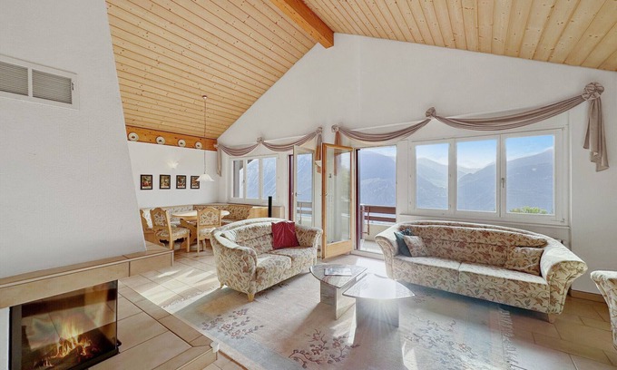 Crans-Montana Apartment | Family Penthouse with view of the Swiss Alps