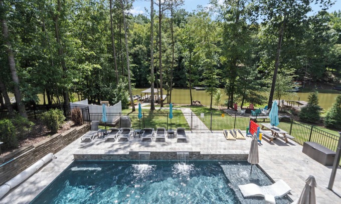 Catawba House | Family Resort! MINI GOLF, heated pool, lakefront, hot tub, game room & theater!