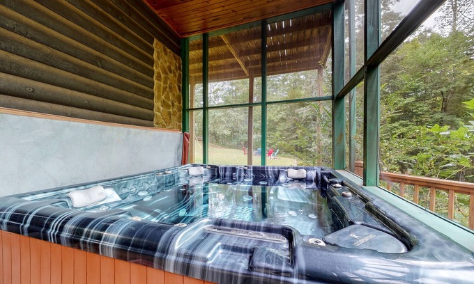 Epworth Cabin | Fantastic waterfront cabin w/private hot tub, screened porch, & free WiFi