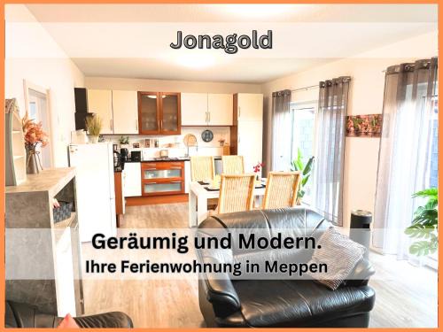 Apeldorn Apartment | Ferienhaus "Jonagold" Meppen Ebenerdig Carport Terrasse Free WiFi 2 Schlafzimmer Küche Gäste-WC Wallbox