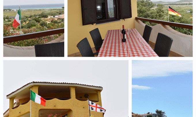 Iscra e Voes Condo | Ferienwohnung mit Meerblick-Strand La Caletta-S.Lucia