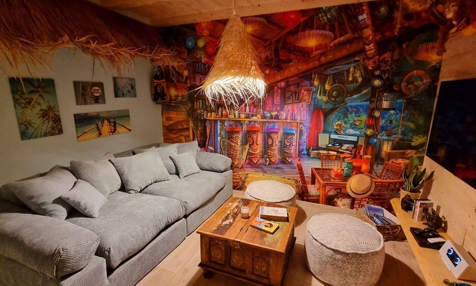 Malschwitz Apartment | Ferienwohnung Tiki-beach, Karibisches Flair in der Oberlausitz