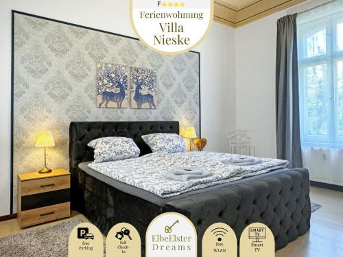 Herzberg Apartment | Ferienwohnung Villa Nieske - Jugendstil Denkmal, free WLAN & Parken, Self Check-In, Smart-TV