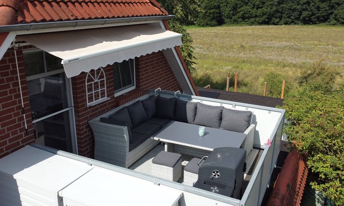 Serrahn Apartment | Ferienwohnunge "milan" am Krakower See mit Terrasse und Spielecke