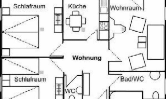 Milte Apartment | Ferienwohnungen Landhaus Am Esch, Ferienwohnung im Erdgeschoss
