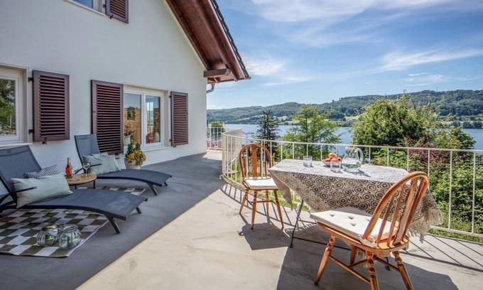 Ohningen Apartment | Fewo Rebberg , Fantastischer Seeblick aus Allen Zimmern, Ruhige Hanglage
