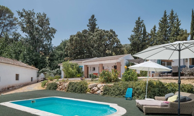 Olvera Villa | Finca El Porvenir with Mountain View, Pool, Whirlpool, Wi-Fi & Garden