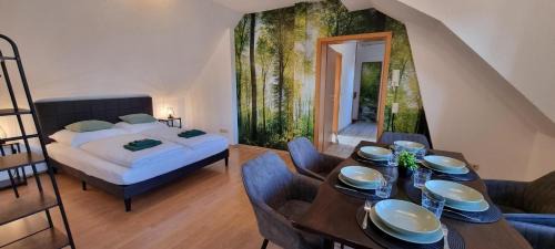 Stederdorf Apartment | Fine Living - Zentral nahe A2 mit Parkplatz Küche Arbeitsplatz