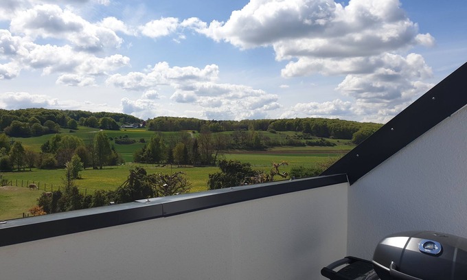 Fleringen Apartment | Finnish sauna infrared sauna, view, Eifel