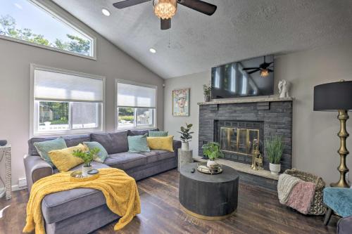 Tobyhanna House | Fire Pit and Furnished Deck Serene Tobyhanna Escape