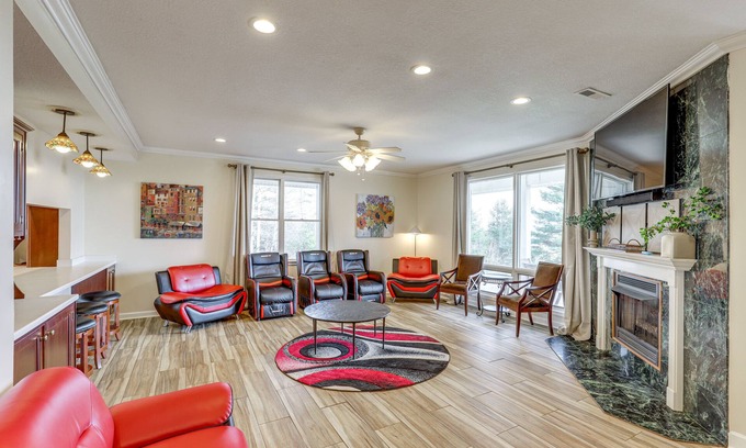 Marshall House | Fire Pit & Game Room: Marshall Getaway w/Views!