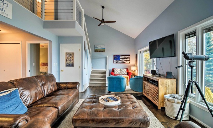 Charlevoix House | Fire Pit, Smart TV: Waterfront Charlevoix Home