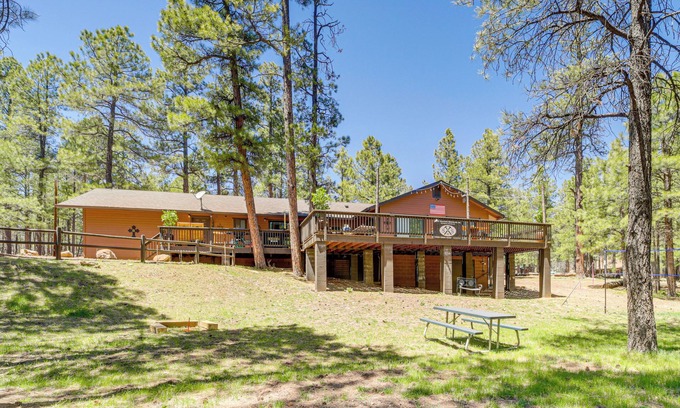 Happy Jack Cabin | Fire Pit + Trail Access: Spacious Happy Jack Cabin