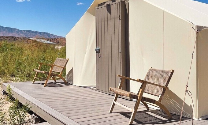 Juab County RV Rental | Firepit-Shade-Chairs-Dark Skies
