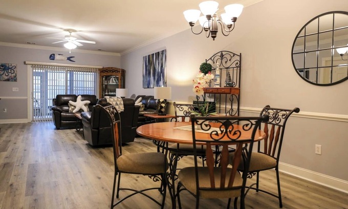 Central Myrtle Beach Apartment | First Floor Condo With Lake View