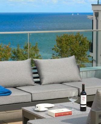 Sellin Apartment | FIRST im FIRST Sellin, Penthouse Meerselig mit Ostseeblick und Dachterrasse