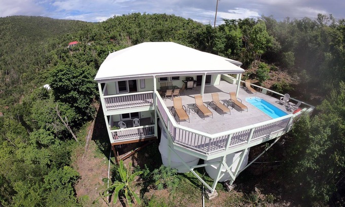 Fish Bay House | Fish Tales a Caribbean Cottage style home with a Pool, walk to Reef Bay Beach