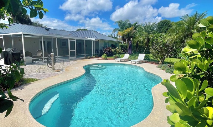 Vero Beach South House | Florida Oasis - Very Private - Heated Pool